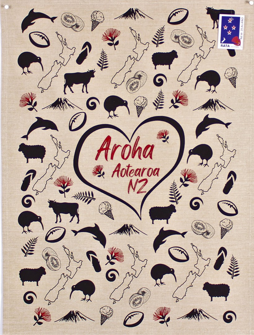 Tea Towel Aroha. Code: TT-AROHA image 0